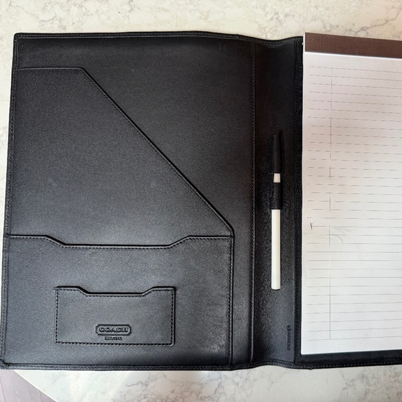 Coach Leather Portfolio - Black - Picture 2 of 5